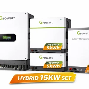 סט ממיר היברידי 15 קילוואט מבית GROWATT