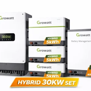 סט ממיר היברידי 30 קילוואט מבית GROWATT